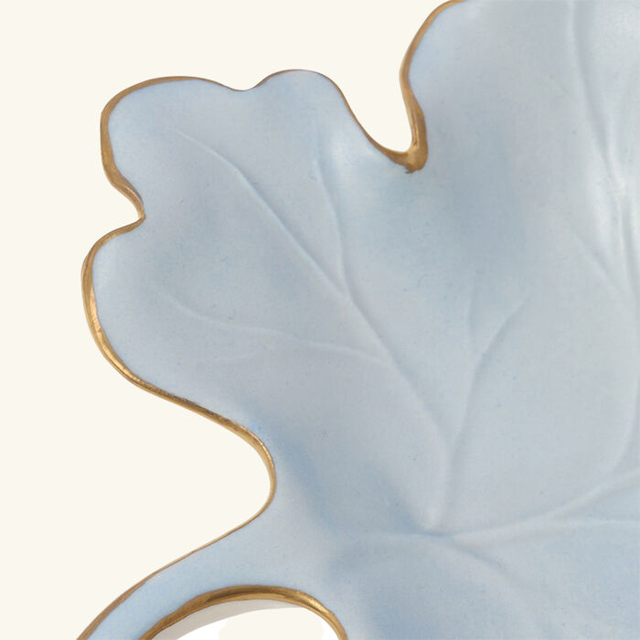 villari autumn fig leaf trinket tray small grey