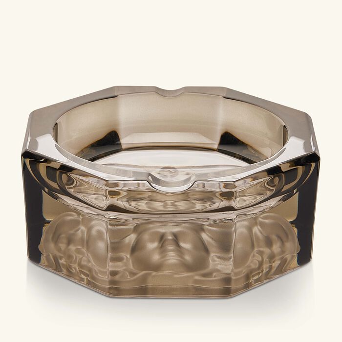versace crystal medusa haze ashtray octagonal small grey
