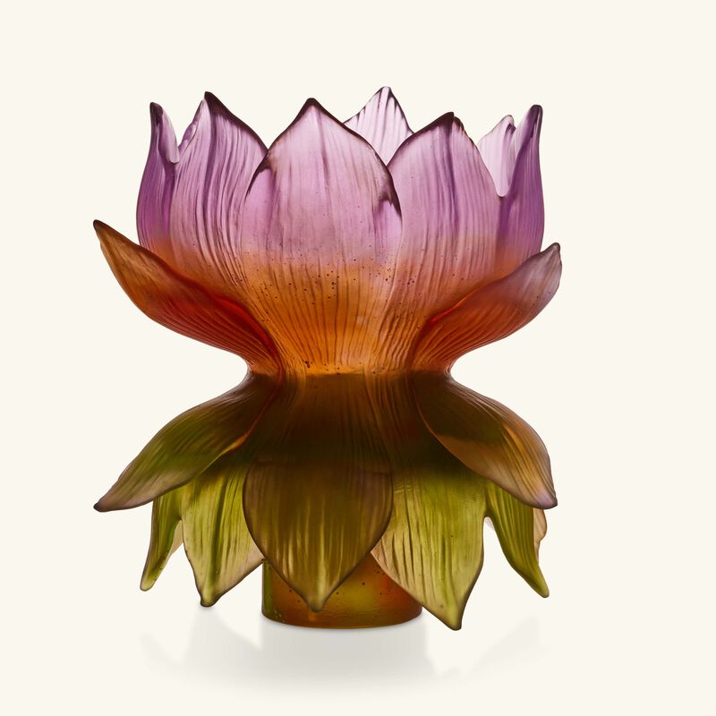 daum jardin de lotus vase medium