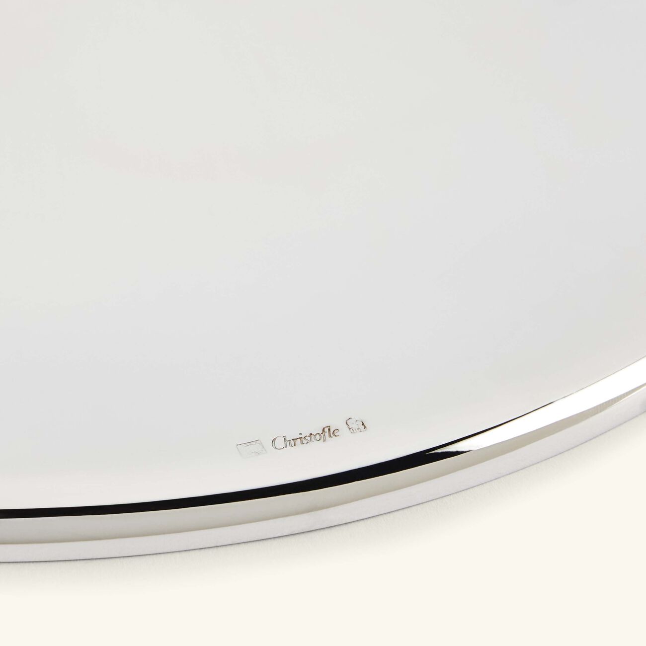 christofle vertigo cover round silver plated 25cm