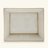 Sauvage Or Ashtray Rectanguler Small White bernardaud sauvage or ashtray rectanguler small white
