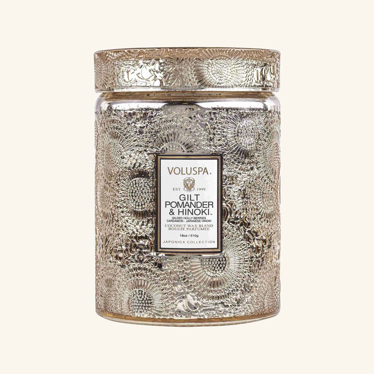 voluspa gilt pomander hinoki candle