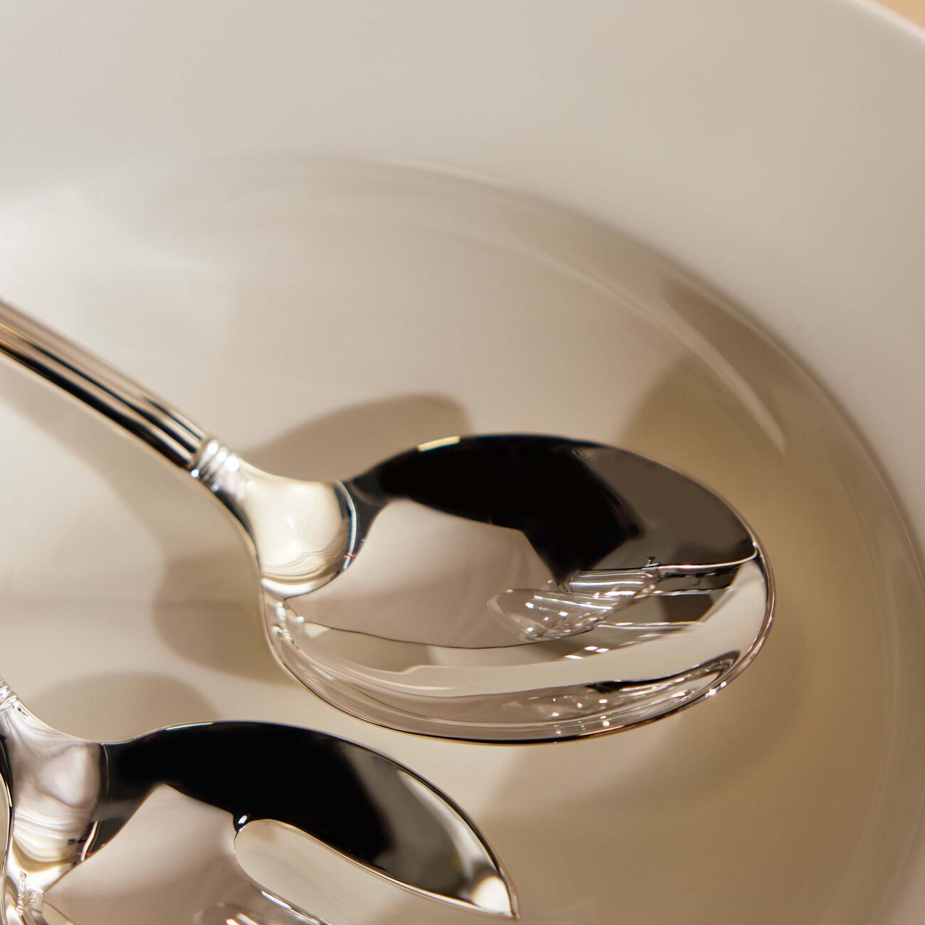 christofle aria salad serving spoon silver plated