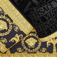 versace i love baroque towels black set of 5