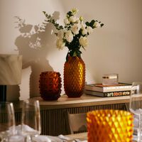 ruckl heroine vera vase round medium amber