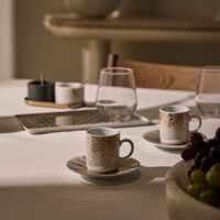 Tamrah Dates Spread Top Cup & Saucer Gold Set of 2 silsal tamrah dates spread top cup saucer gold set of 2