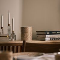 Barocco Beige Vase Round Small versace barocco beige vase round small