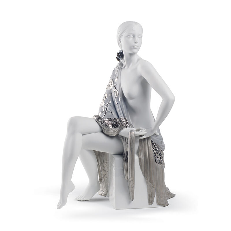 Nude With Shawl Woman Figurine, large