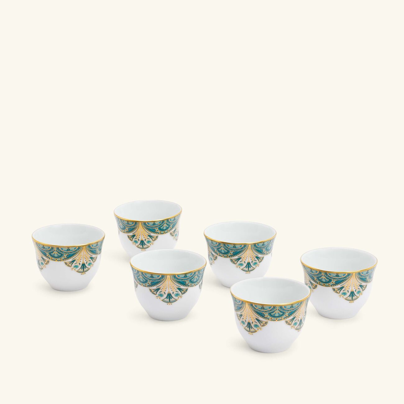 Rêves Du Nil Arabic Coffee Cup Green Set Of 6 haviland r ves du nil arabic coffee cup green set of 6