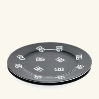 dolce gabbana casa dg logo dinner plate round 26cm set of 2