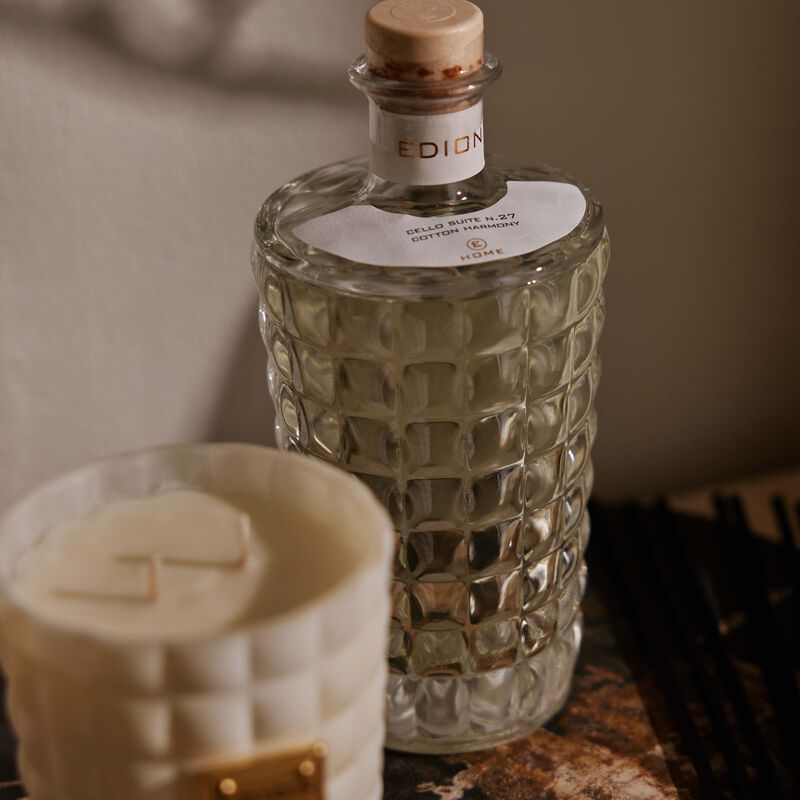 edion cello suite no 27 cotton harmony bianca candle   diffuser set