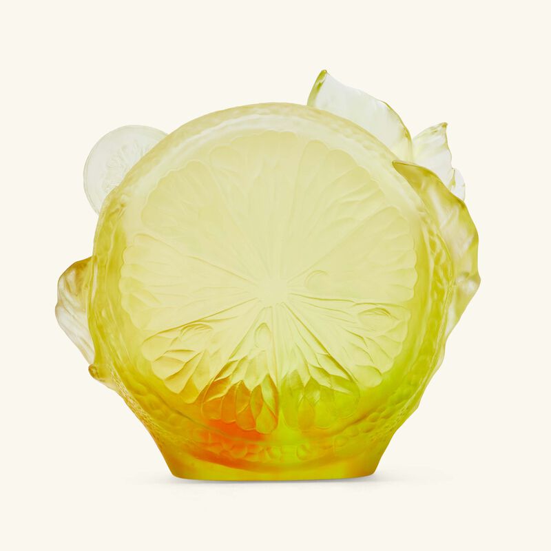 Citrus Vase Medium Yellow Limited Edition daum citrus vase medium yellow limited edition