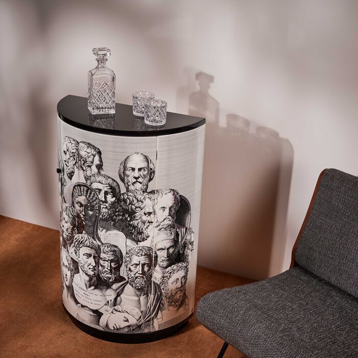 fornasetti teste antiche console grey