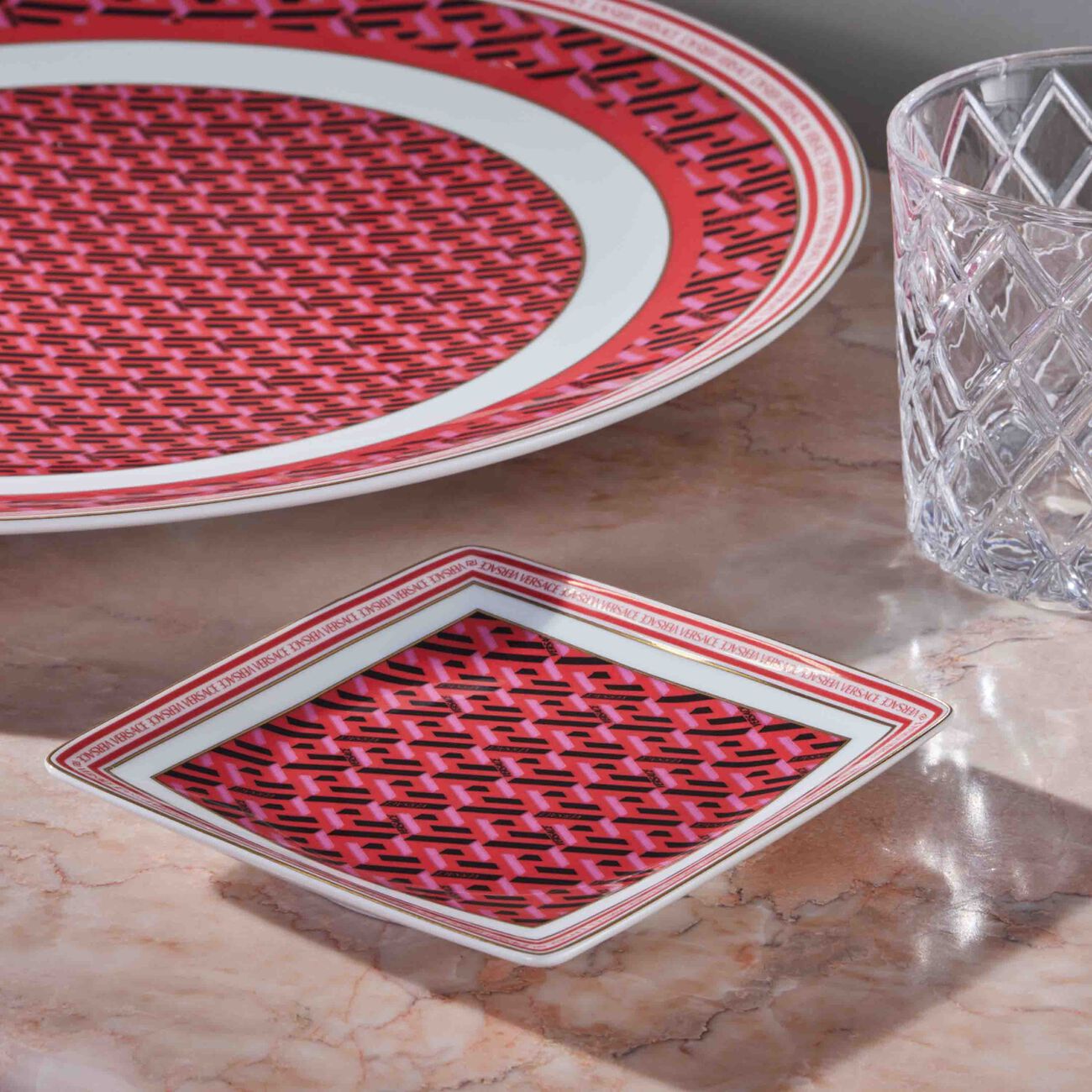 versace la greca trinket tray square