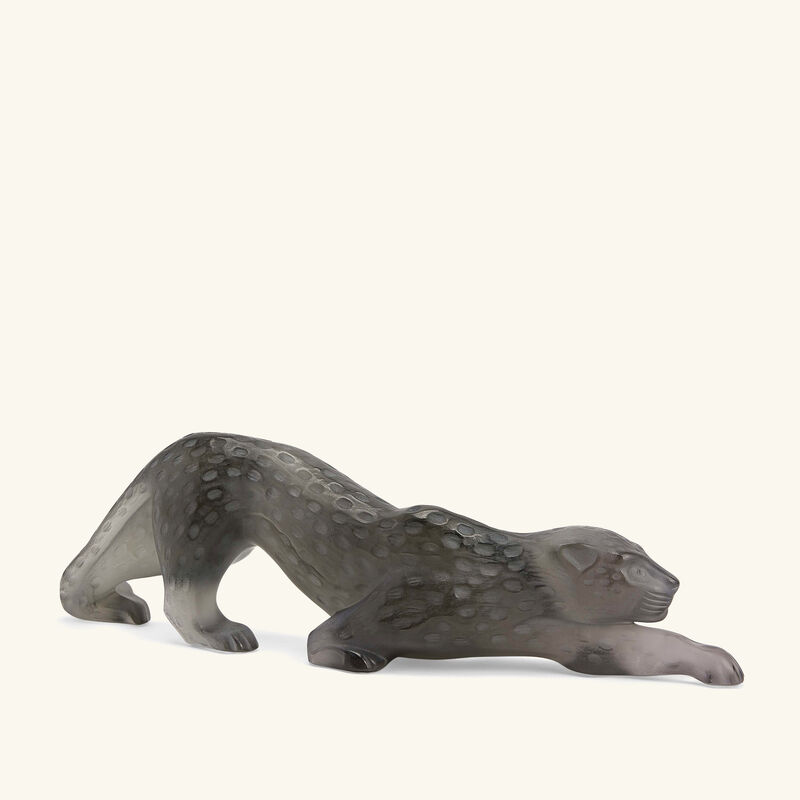 Zeila Panther Sculpture Medium Grey lalique zeila panther sculpture medium grey