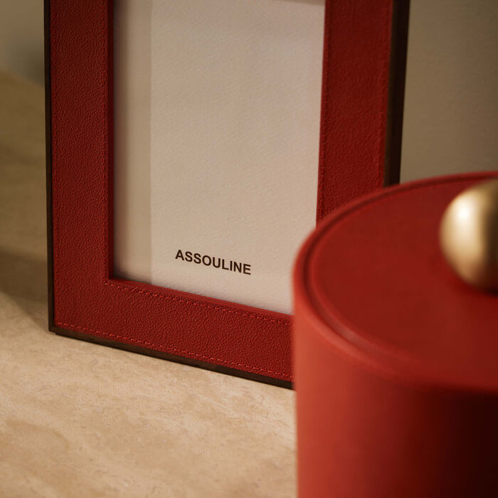 assouline heritage frame camel 24x19 cm