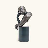 lladro reflections of nature him sculpture medium black