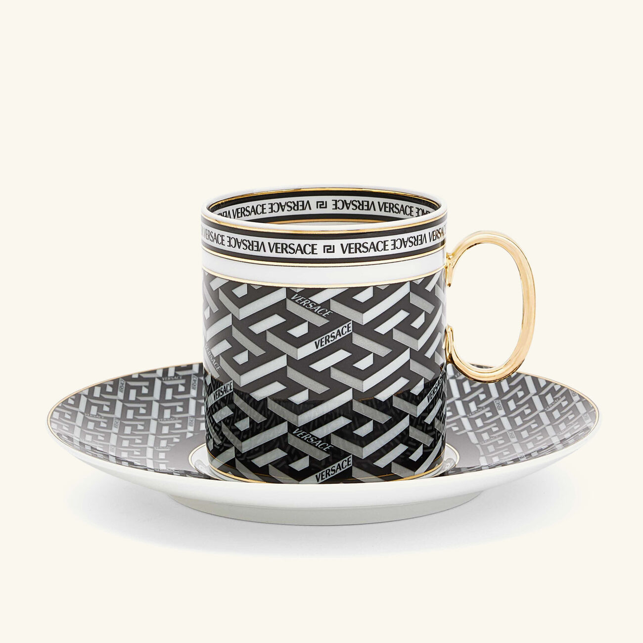 versace la greca signature coffee cup pattern