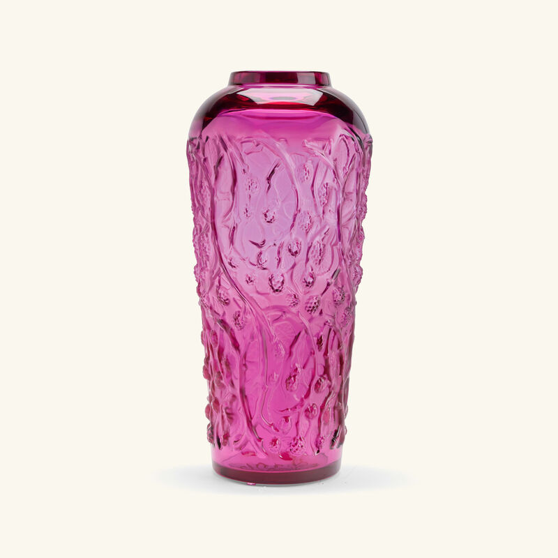lalique mures vase large pink