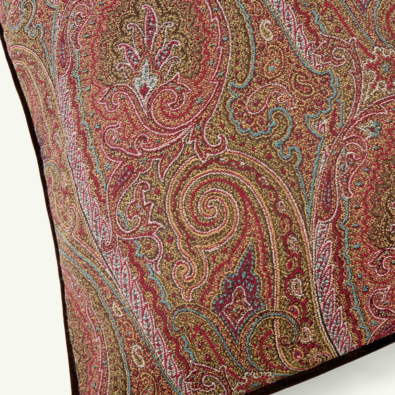etro arnica embroidered cushion brown