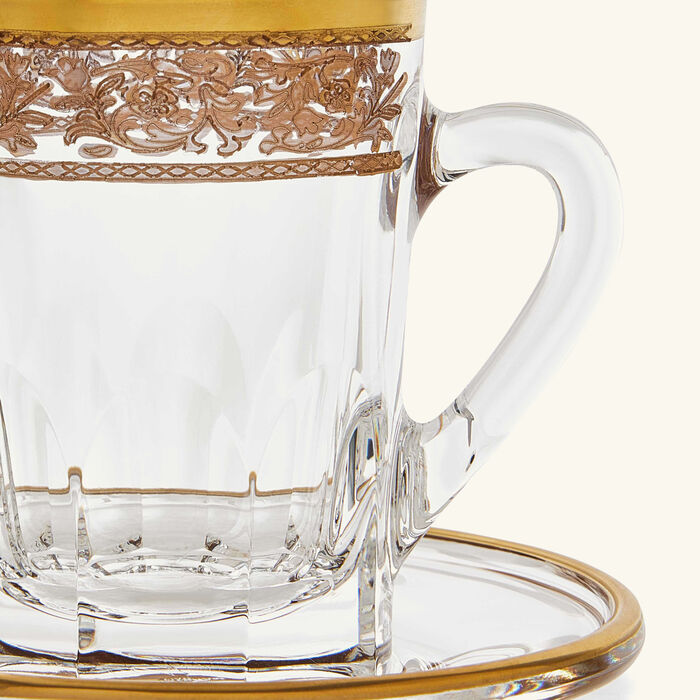 mario cioni c tea cup saucer clear