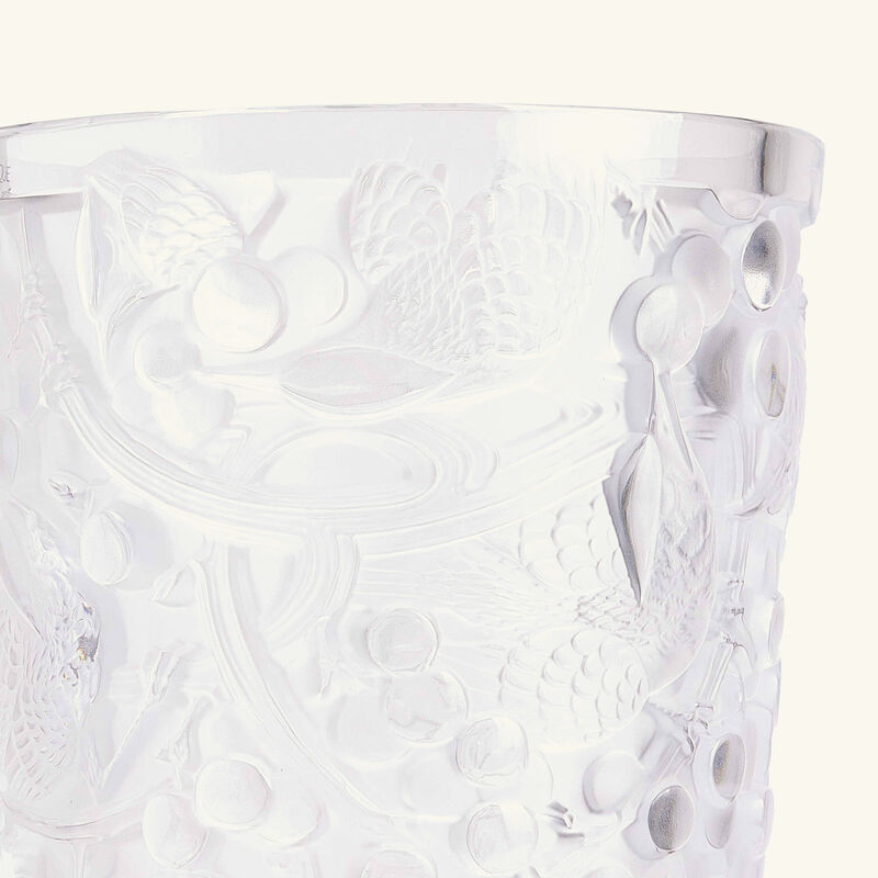 Merles et Raisins Vase Medium Clear lalique merles et raisins vase medium clear