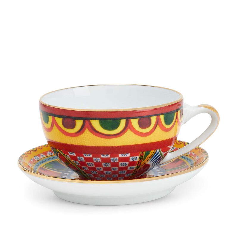 فنجان للشاي مع صحنه من البورسلين, large