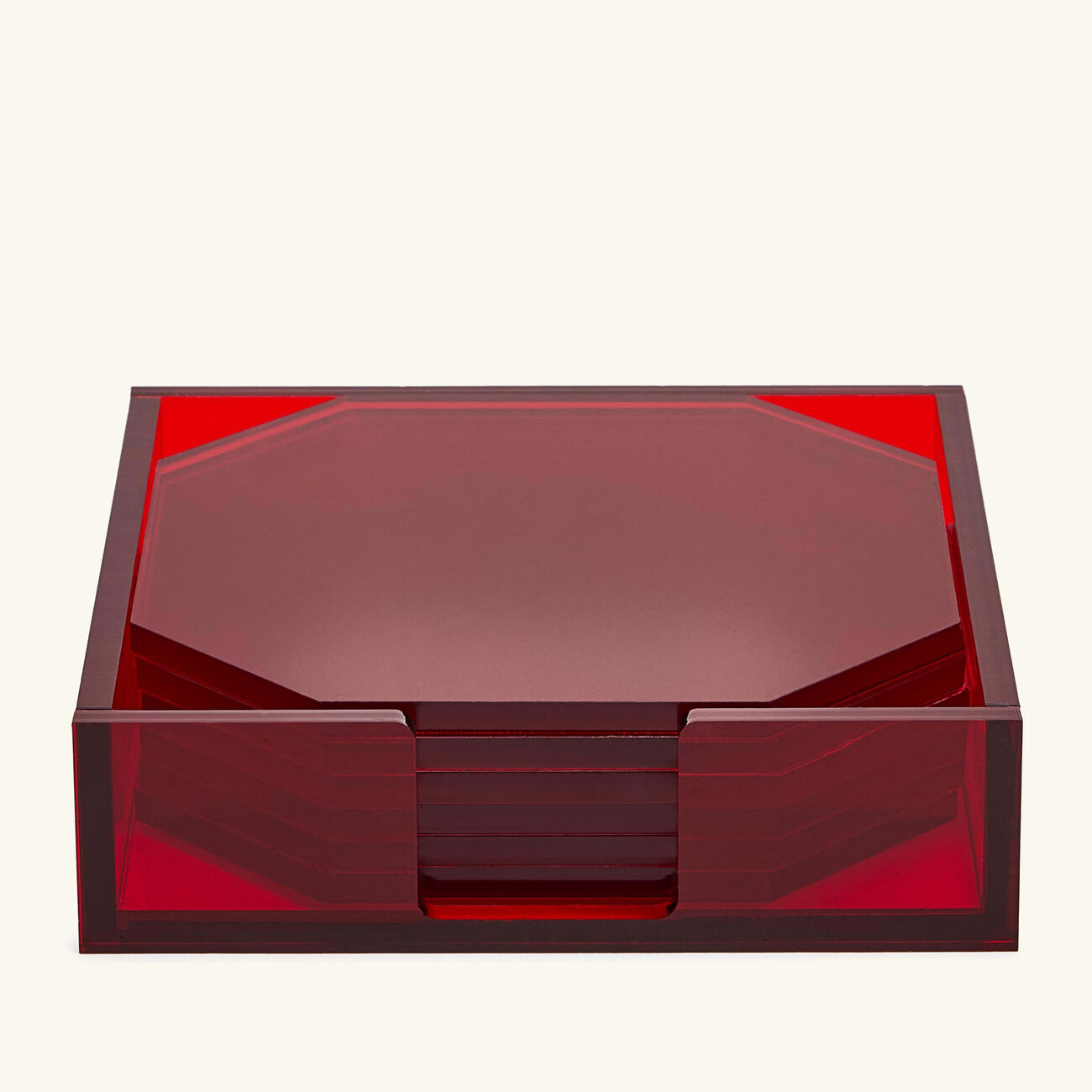 kim seybert rouge 540 coaster red set of 6