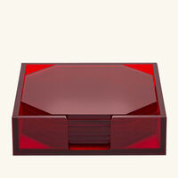 kim seybert rouge 540 coaster red set of 6