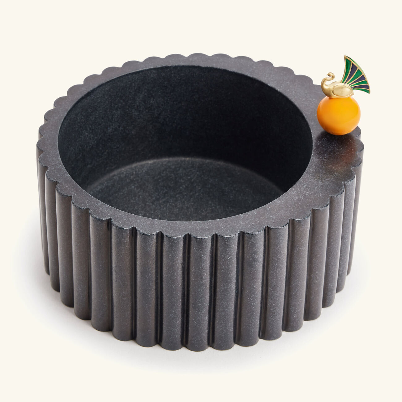 ira udaipur mayur nut bowl black 18cm