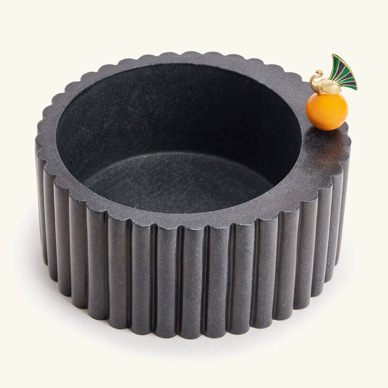 ira udaipur mayur nut bowl black 18cm