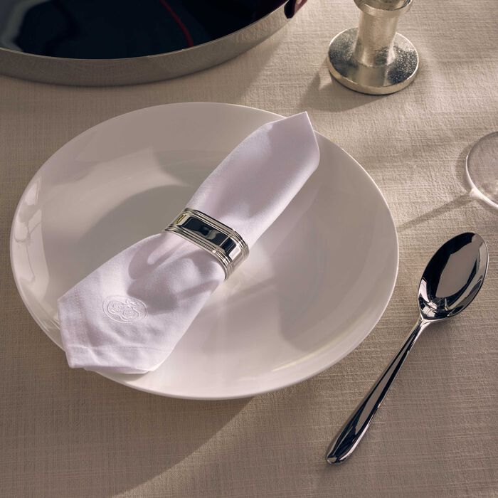 christofle open marie rose napkin ring silver plated