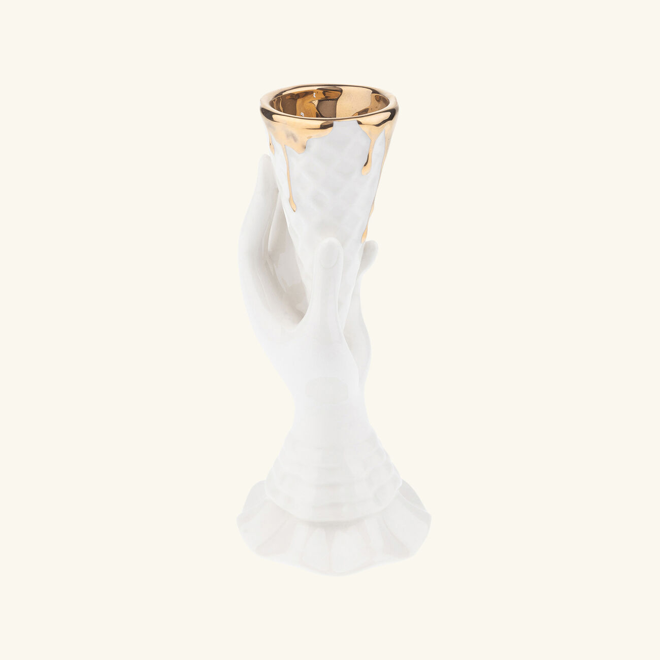 jonathan adler gilded i scream vase small white