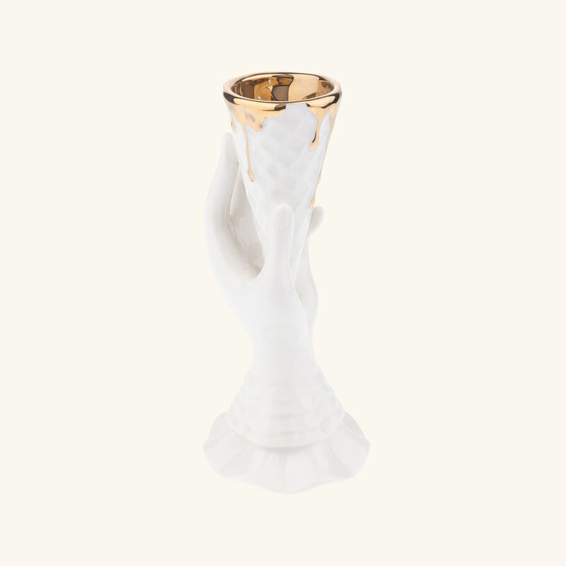jonathan adler gilded i scream vase small white