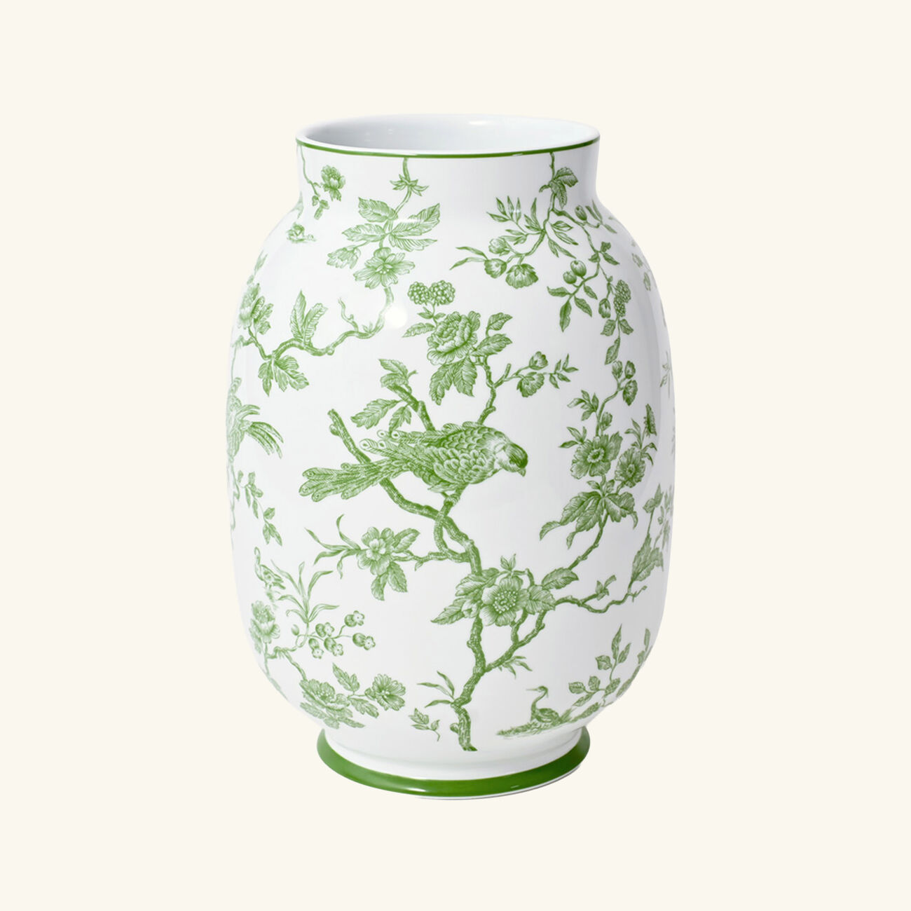 Albertine Vase Round Medium Green bernardaud albertine vase round medium green