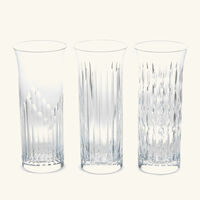 baccarat flora vase small clear set of 3