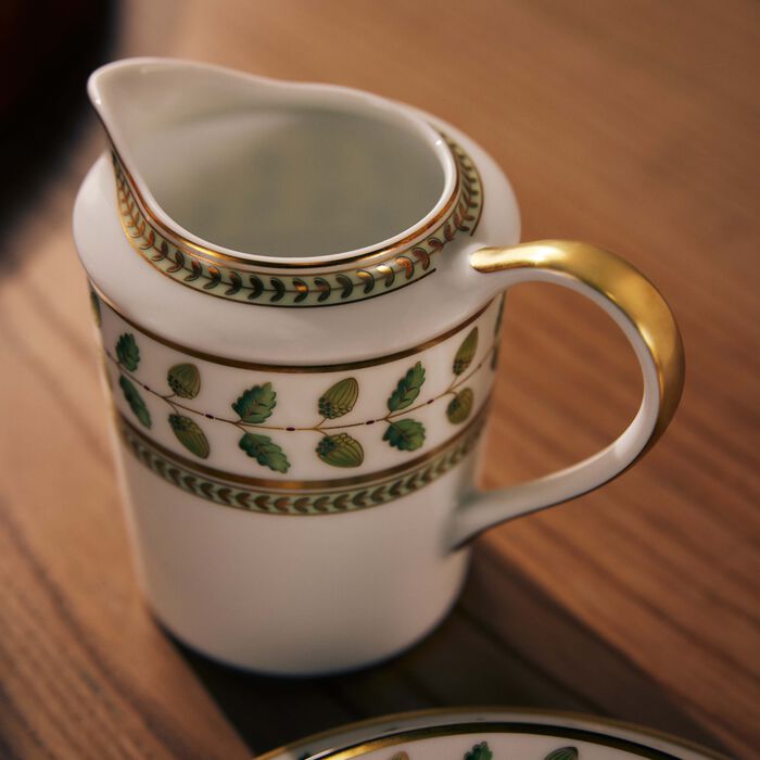 bernardaud constance cream pitcher green