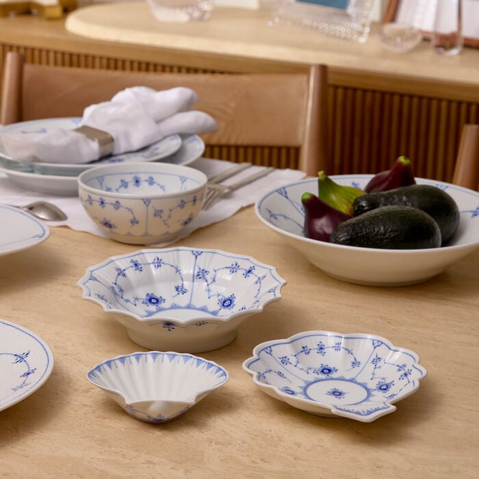 Blue Fluted Plain Serving Plates White Set of 3 royal copenhagen blue fluted plain serving plates white set of 3