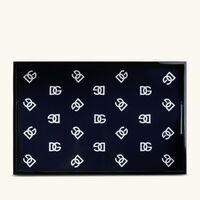 dolce gabbana casa dg logo tray rectangular large black