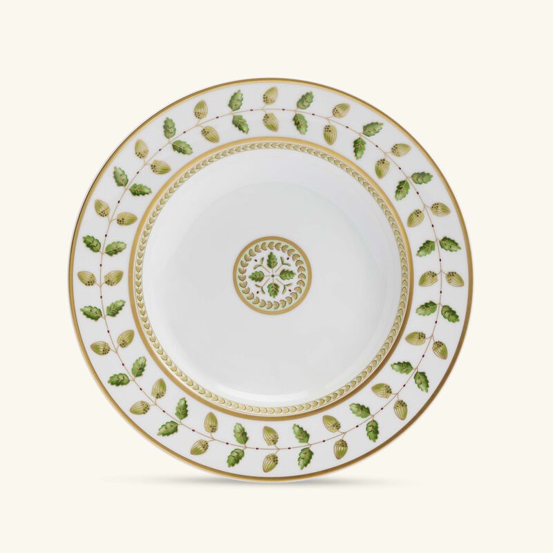 bernardaud constance soup plate round green 22cm