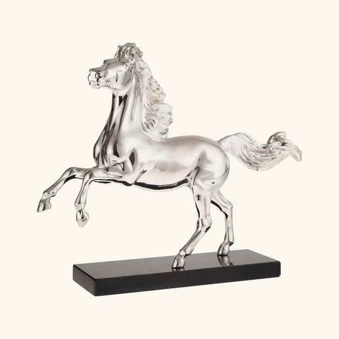 Lunar New Year Horse Sculpture Silver Plated christofle lunar new year horse sculpture silver plated