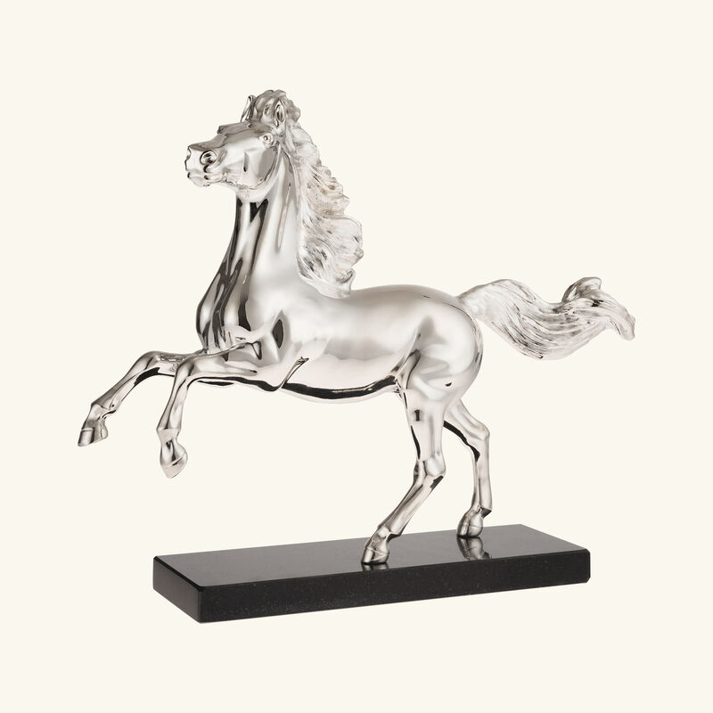 Lunar New Year Horse Sculpture Silver Plated christofle lunar new year horse sculpture silver plated