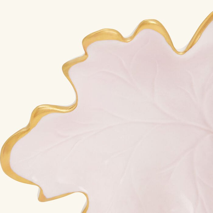 villari autumn fig leaf trinket tray small pink