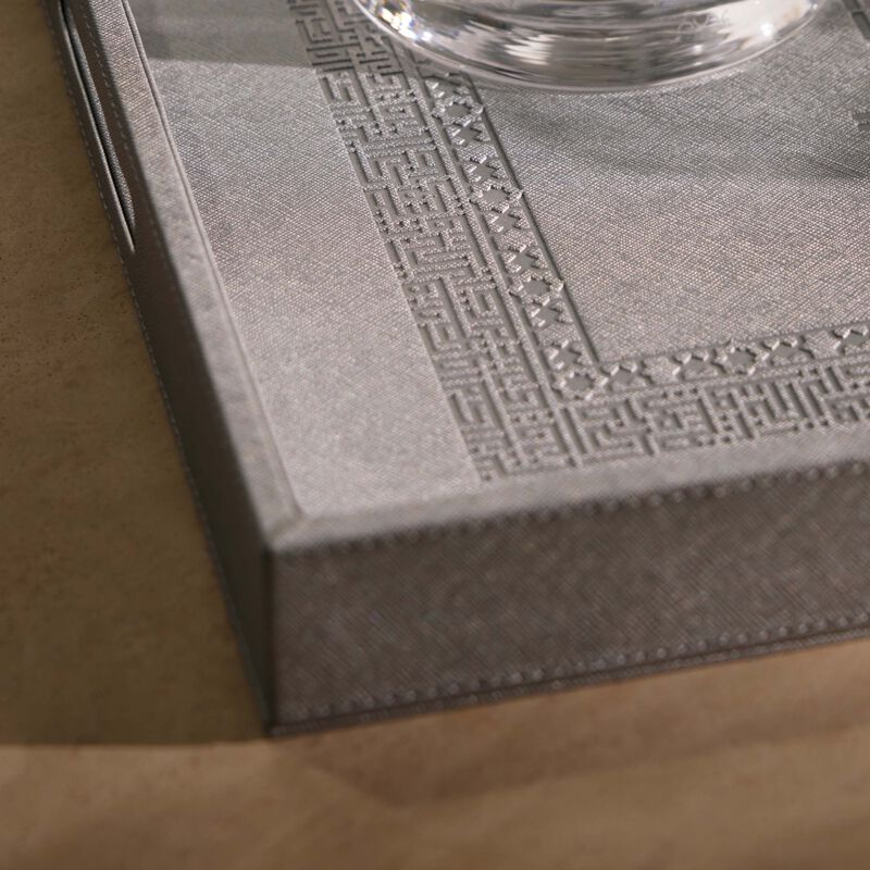 dimlaj shafa serving tray rectangular silver 49x36cm