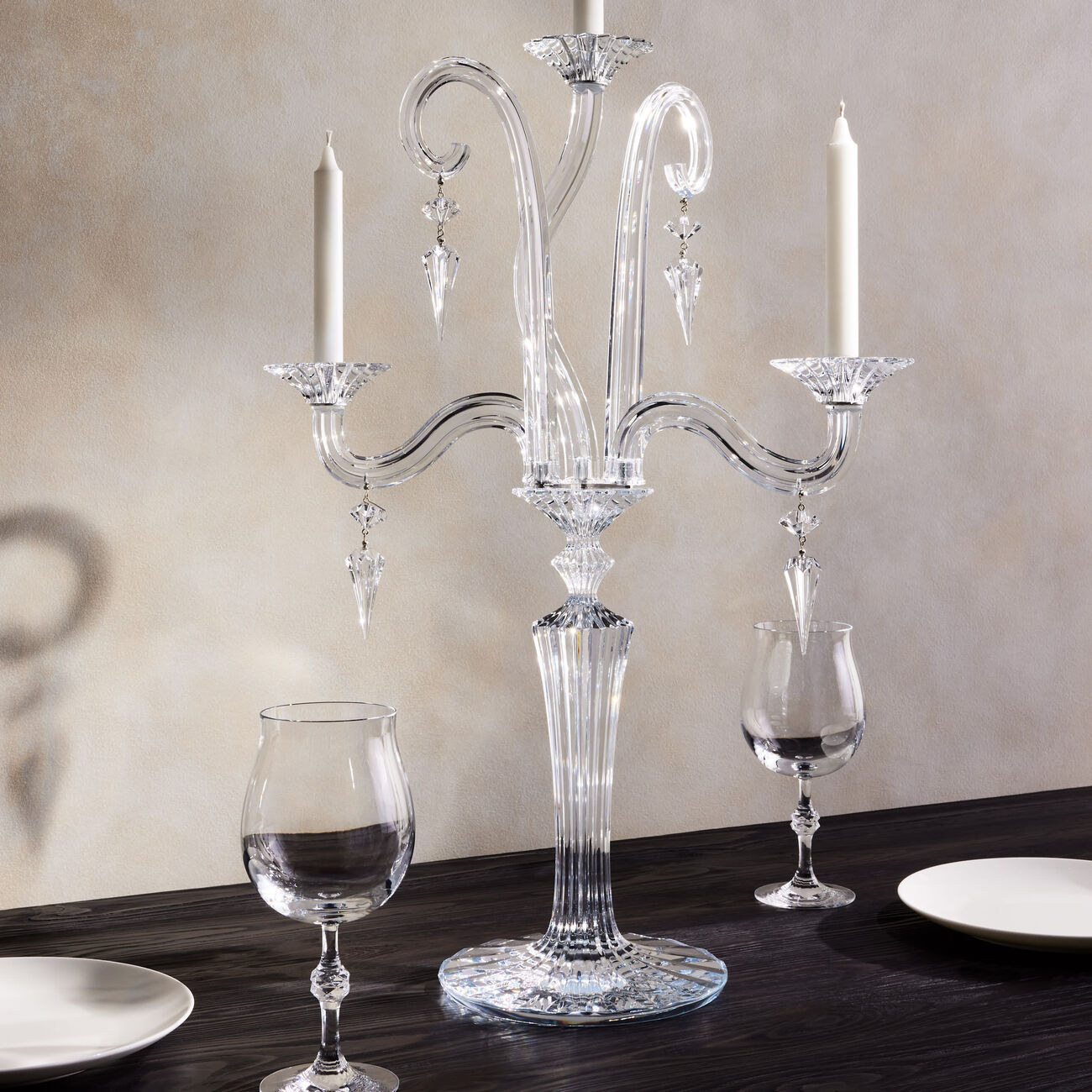 baccarat mille nuits candlelabra clear