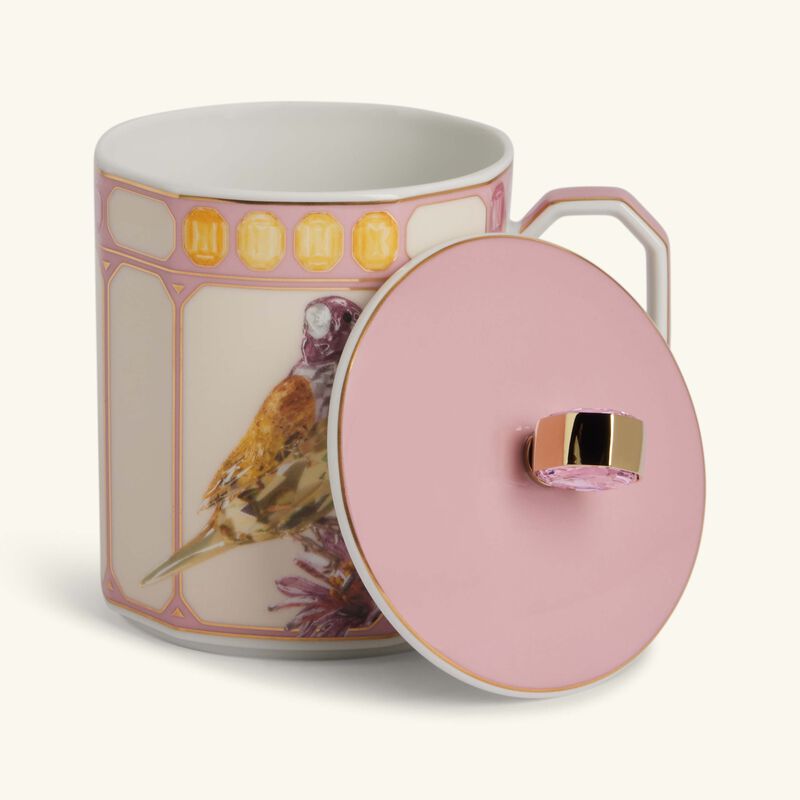 rosenthal idyllia mug with lid finch pink