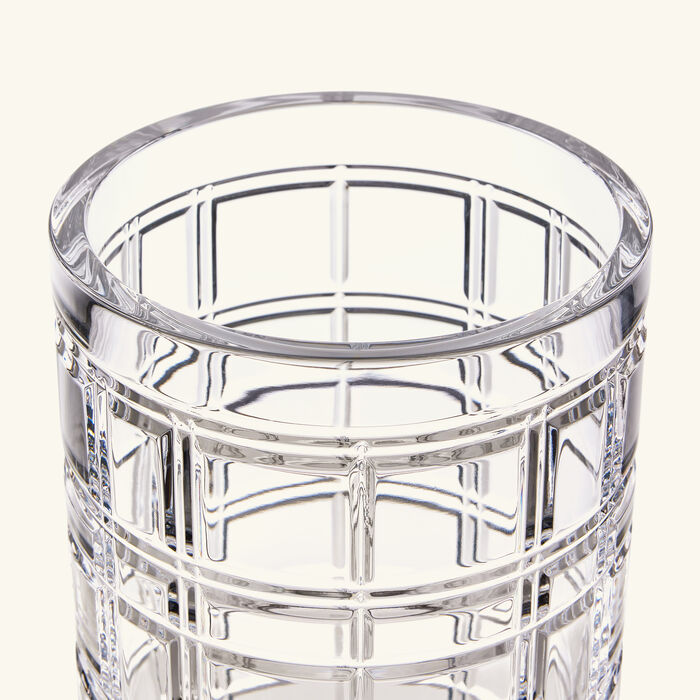 ralph lauren home hudson plaid vase medium clear