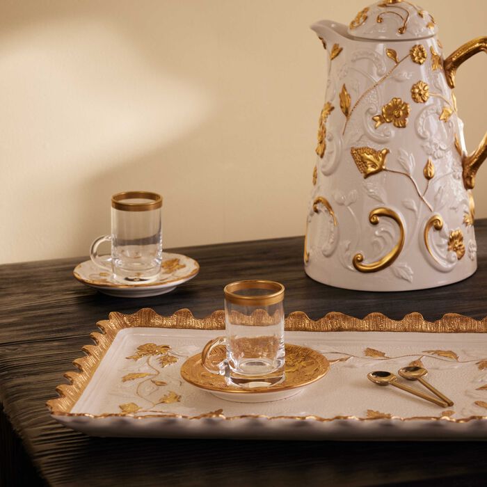 villari taormina arabic tea cup gold