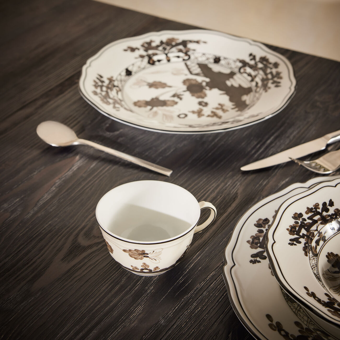 Antico Doccia Tea Cup Black ginori 1735 antico doccia tea cup black