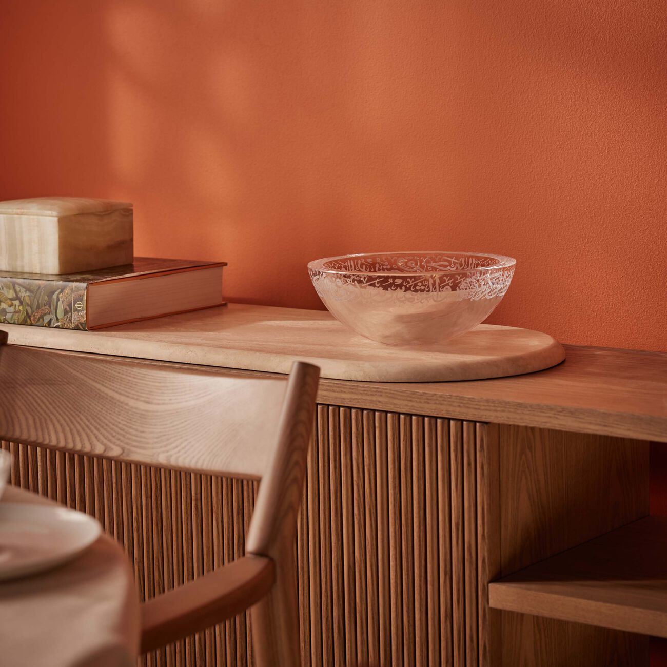 Thuluth Serving Bowl Clear dimlaj thuluth serving bowl clear